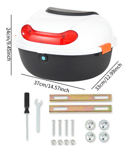 Maletero Trasero De Motocicleta Con 2 Llaves Y Kit De