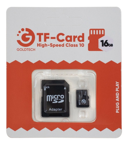 Memoria Micro Sd Goldtech 16gb Clase 10 C/adaptador