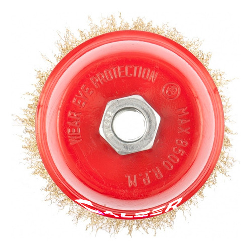 Escova De Aço Tipo Copo 75mm Rosca M14 Limpa Ferrugem Galzer