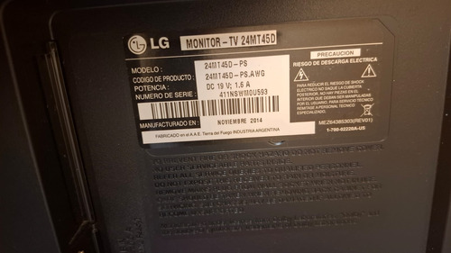 Monitor Tv Lg 24 Pulgadas Usado (Usado)