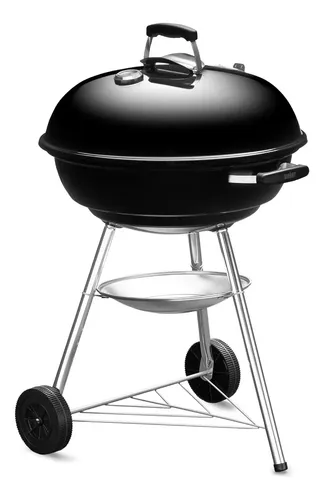 Asador De Carbón Weber Compact Kettle Con Termómetro 22'' Negro