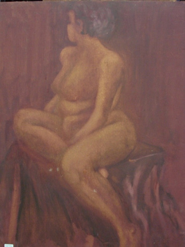 Anonimo / Desnudo Mujer / Oleo / 60 X 50 # 1621