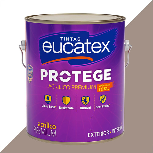Tinta Acrílica Eucatex Protege Premium Fosco 3,6lt Cor Elefante