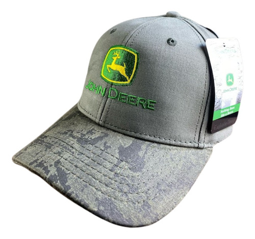 Gorra Estilo John Deere Gris Abu Lisa Original Trucker Jd051 Gris Claro Único