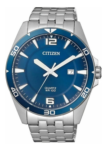 Reloj Citizen Gm Quartz Date Cara Azul Bi505852l Time Square