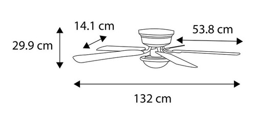 Ventilador Abanico De Techo Highleton 52 Pulgadas