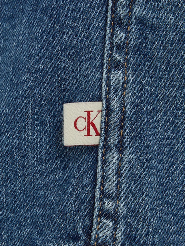 Camisa Slim Denim Azul Calvin Klein