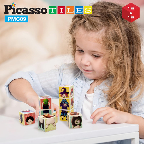 Picassotiles Cubo De Rompecabezas Magnético Con Personajes +