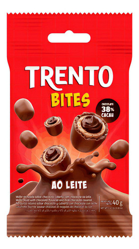 Trento Bites Ao Leite 38% Cacao - 12 Unidades