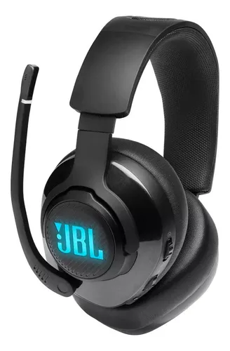 Auriculares Gamer Jbl Quantum 400 Rgb Dts 2.0 Negros Color Negro Color de  la luz Naranja oscuro