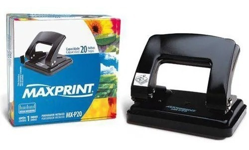 Perfurador De Papel Mx-p20 - Maxprint Cor Perto
