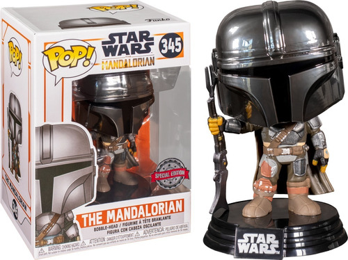 Funko Pop The Mandalorian Star Wars Chrome Special Edition