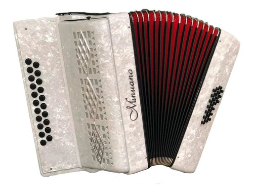 Acordeon Minuano 24 Baixos Branco 24/21 Botoneira