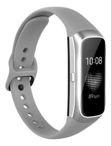 Pulseira Silicone Compatível Com Galaxy Fit 1 Sm R370 Cor Cinza