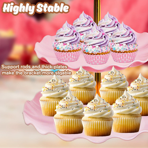 Soporte De 3 Niveles Para Cupcakes, Soporte De Plástico Para