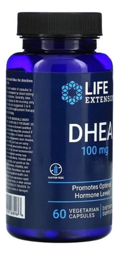 Suplemento Dhea 100 Mg 60 Cap Life Extension Energia Y Salud Sabor Neutro