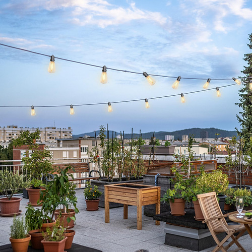 Luces De Cuerda Al Aire Libre Led De 100 Pies Impermeables C