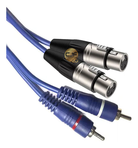 Cable 2 Rca Macho Stereo A 2 Xlr Canon Hembra 4 Mt Cjf