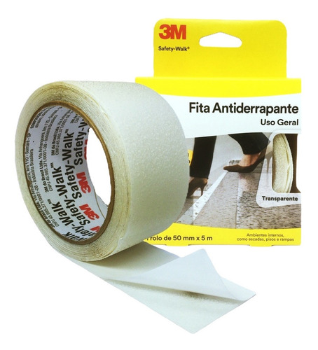 Fita Antiderrapante 3m Transparente 50mm X 5 Metros