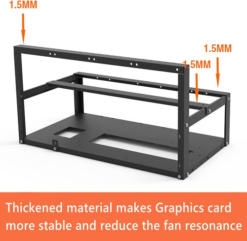 8gpu Mining Rig Frame, Steel Open Air Mining Mining Com...