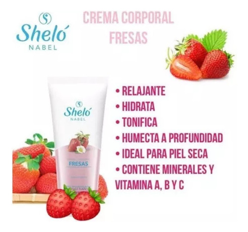 2pz Crema Corporal Fresas Extracto Aloe Vera Y Flor De Fresa