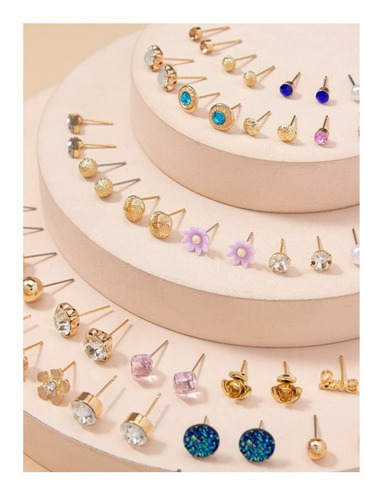 Pack 30 Pares De Pendientes Con Varios Diseños