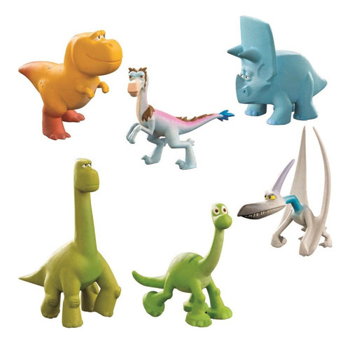 Imagen 2 de 6 de Dinosaurio Figuras Muñecos X6 Un Gran Dinosaurio Disney Tom