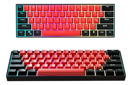 Teclado Skyloong Sk61 Inferno Gateron Red Optico 60%
