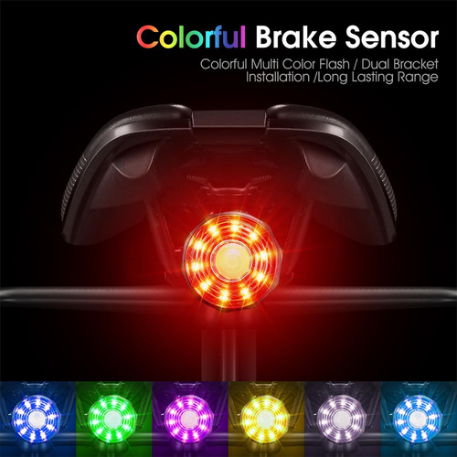 - Luz Led Trasera Para Bicicleta Con Sensor De Freno