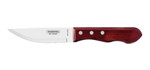 Cuchillo Jumbo Asado Mango Madera Polywood  6unid Tramontina