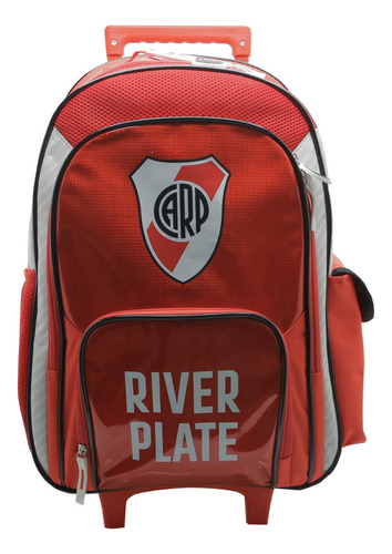 Mochila Con Carro River Plate Cresko Escolar 18  Futbol