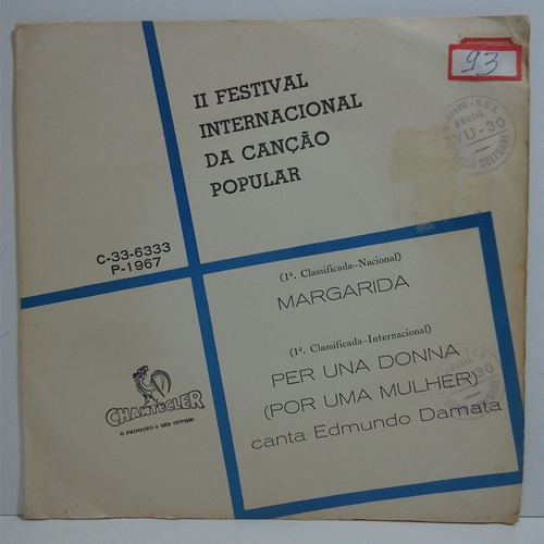Edmundo Damatta 1967 Festival Internacional Canção Compacto