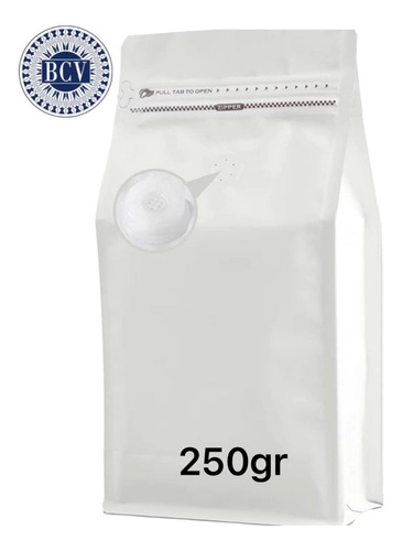 Bolsa Para Café 250gr Con Zip Lock + Válvula (50unid)