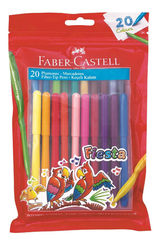 Fibras Escolares Fiesta 45 X20 Faber-castell