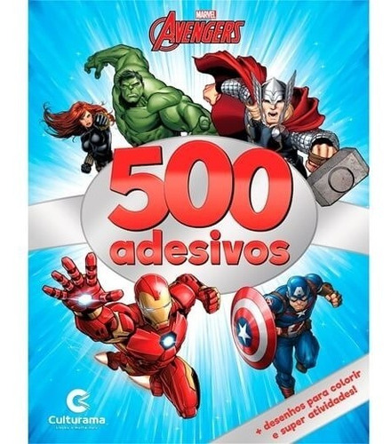 Imagem 2 de 6 de Livro 500 Adesivos E Atividade Heróis Vingadores Disney