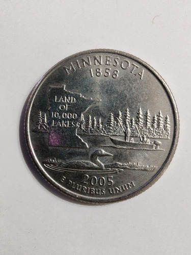 Moneda Estados Unidos 25 Cents 2005 Minnesota (x1350