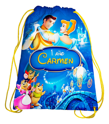 Dulcero Morralito Recuerdo Cenicienta Personalizado 25 Pzs