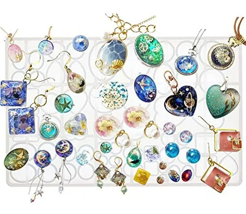 Funshowcase Molde De Silicona Para Joyas Cabujón Forma Oval