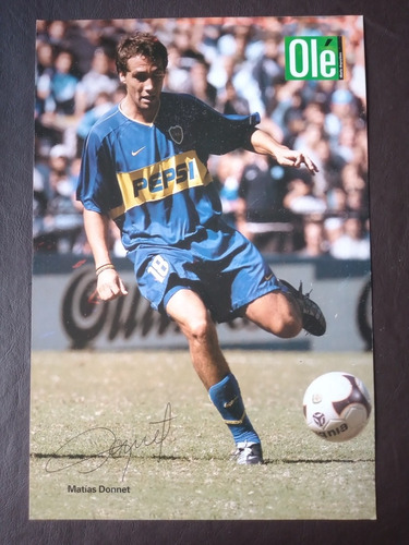 Ole Colección Boca Poster De Jugador Matías Donnet Con Bio