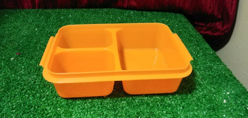 Contenedor De Alimentos Con 3 Divisiones 21x15x5cm 22 Piezas