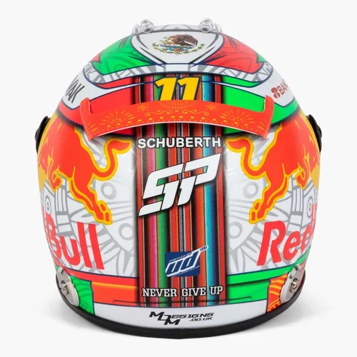 Casco Sergio Perez Red Bull F1 Gp Mexico 2021 Schuberth 1:2 Casco Sergio Perez Red Bull F1 Gp Mexico 2021 Schuberth 1:2