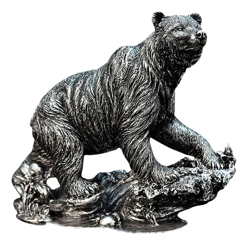 Fwefww Estatuilla De Oso Moderno, Adorno De Resina, Obra De