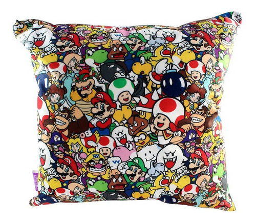 Imagem 2 de 3 de Almofada Veludo 40cmx40cm Super Mario World