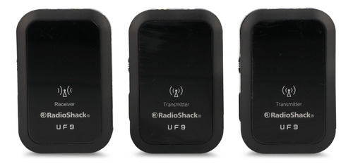 Kit De Micrófonos Inalámbricos Uf9 Radioshack Color Negro