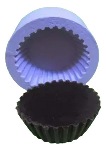 Molde Forma Silicone Cupcake Ondulado Baixo