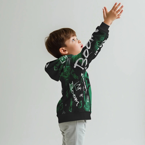Sudadera Minecraft Creeper Grafitti Swag Infantil Unisex