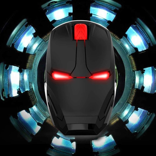 Mouse Sem Fio Iron Man 2.4g Óptico Sem Fio De Tamanho Comple