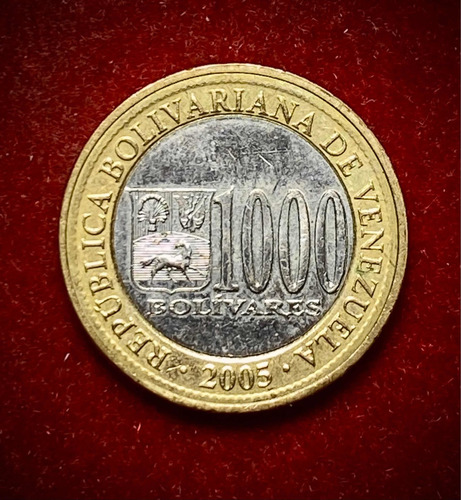 Moneda 1000 Bolívares Venezuela 2006 Bimetalica Y 85 Bolivar