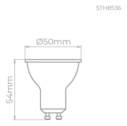 Lâmpada Dicroica Led Mr16 Eco Stella 7w Gu10 3000k Bivolt