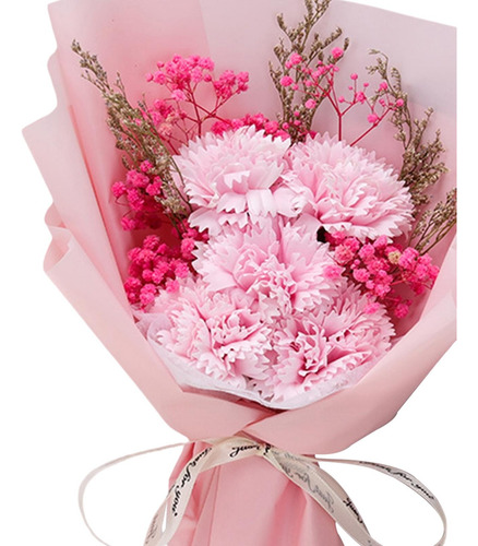 Ramo De Flores Fragantes Del Día De Valentín Clavel Rosa